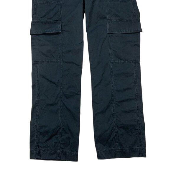 Abercrombie & Fitch Womens Cargo Pant 4 27 Black High Rise Straight Leg Academia - Picture 9 of 12